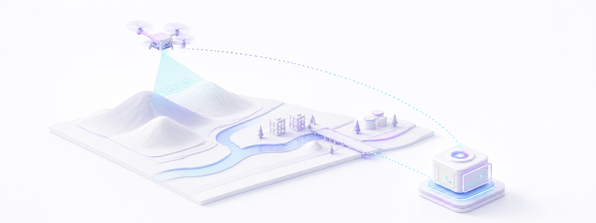 Autonomous drone capturing geospatial data